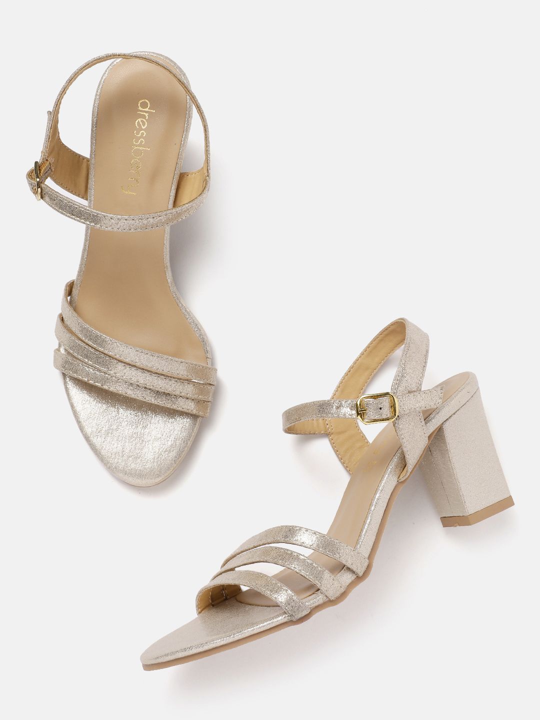 DressBerry Open Toe Block Heels