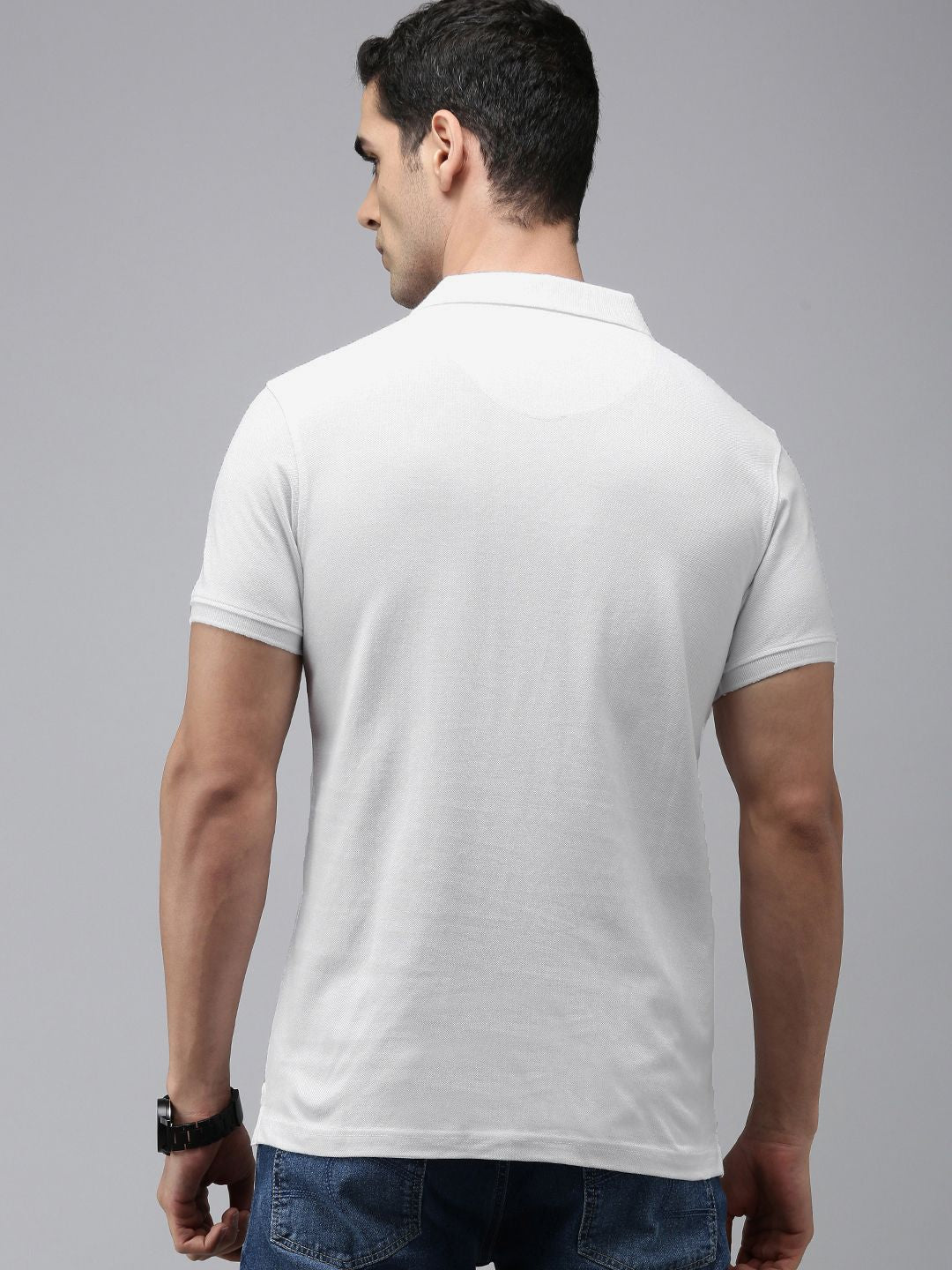 SPYKAR Men Pure Cotton Polo Collar Slim Fit T-shirt