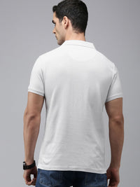 SPYKAR Men Pure Cotton Polo Collar Slim Fit T-shirt