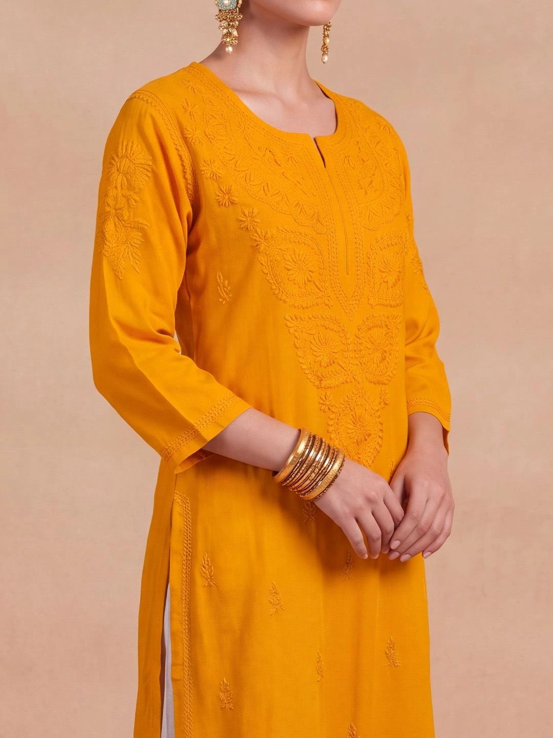 House of Chikankari Women Ethnic Motifs Embroidered Chikankari Kurta