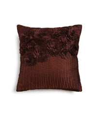 HOSTA HOMES Brown Set of 2 Embellished Square Cushion Covers