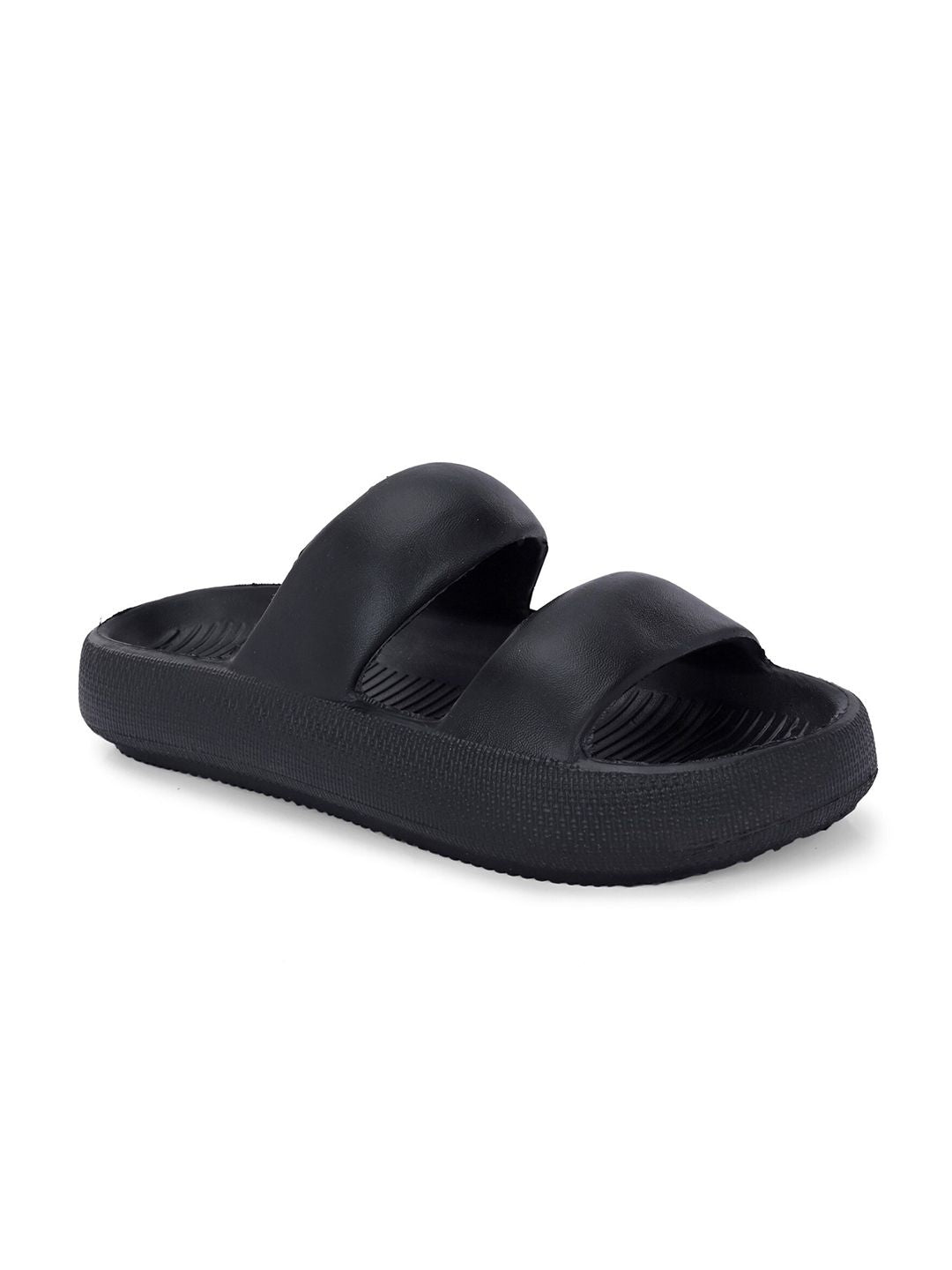 HRX by Hrithik Roshan Men Black Rubber Sliders