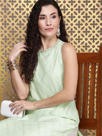 House of Pataudi Ethnic Motifs Printed Sequinned Jashn Kurta