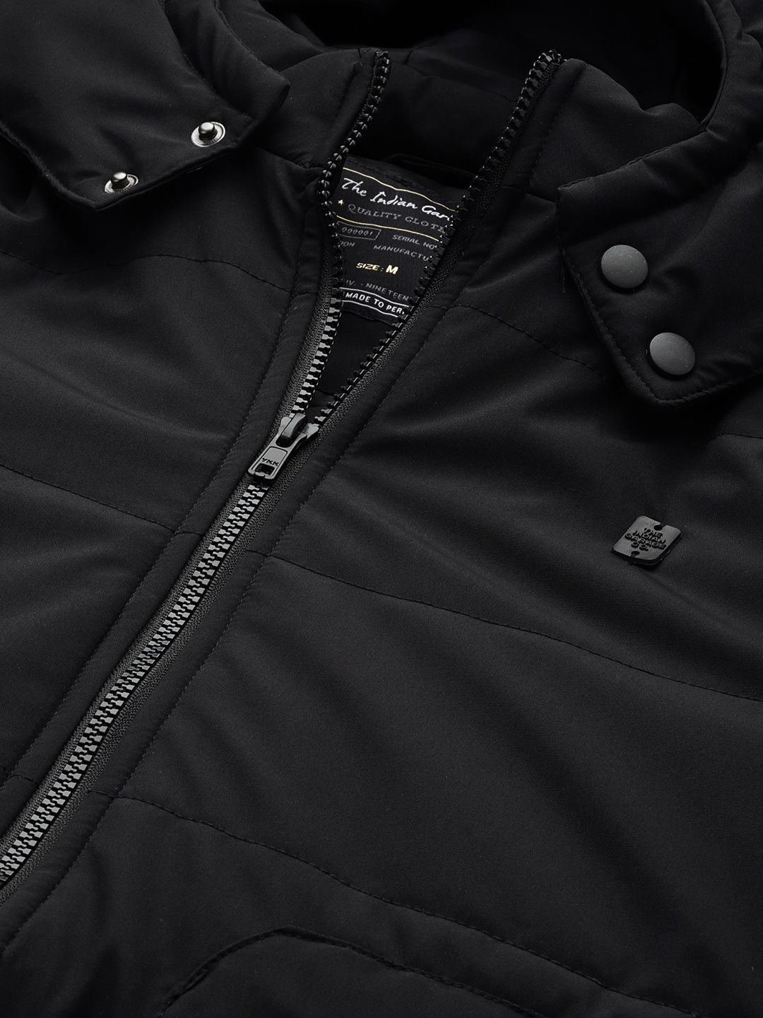 The Indian Garage Co Men Zip-Front Bomber Jacket with Detachable Hood