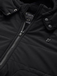 The Indian Garage Co Men Zip-Front Bomber Jacket with Detachable Hood