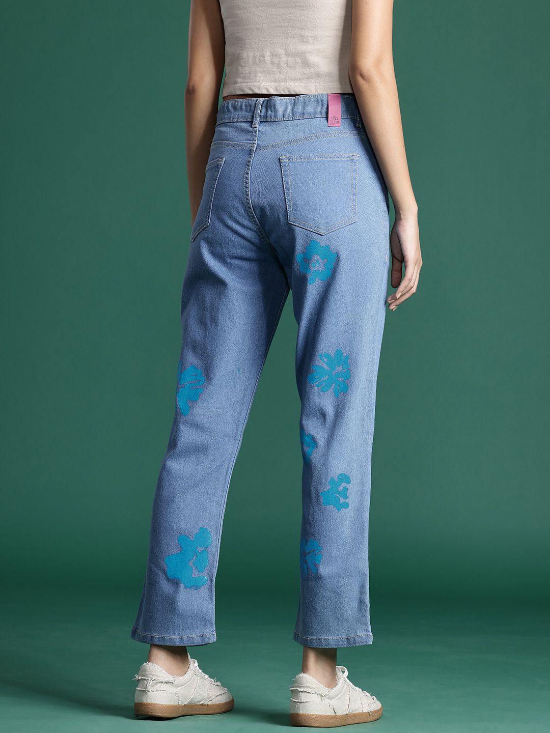 DressBerry Women Stretchable Printed Straight Fit Jeans