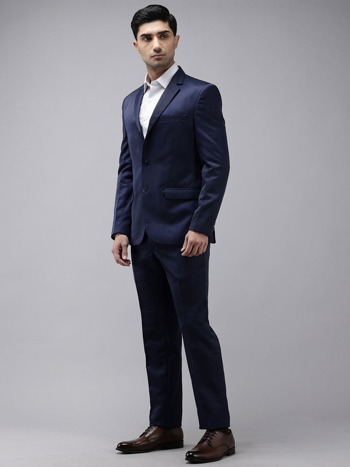 Park Avenue Self Design Single Breasted Super Slim Fit 2-Peice Suit