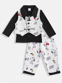 Moms Love Infant Boys Pure Cotton Snoopy Printed Clothing Set