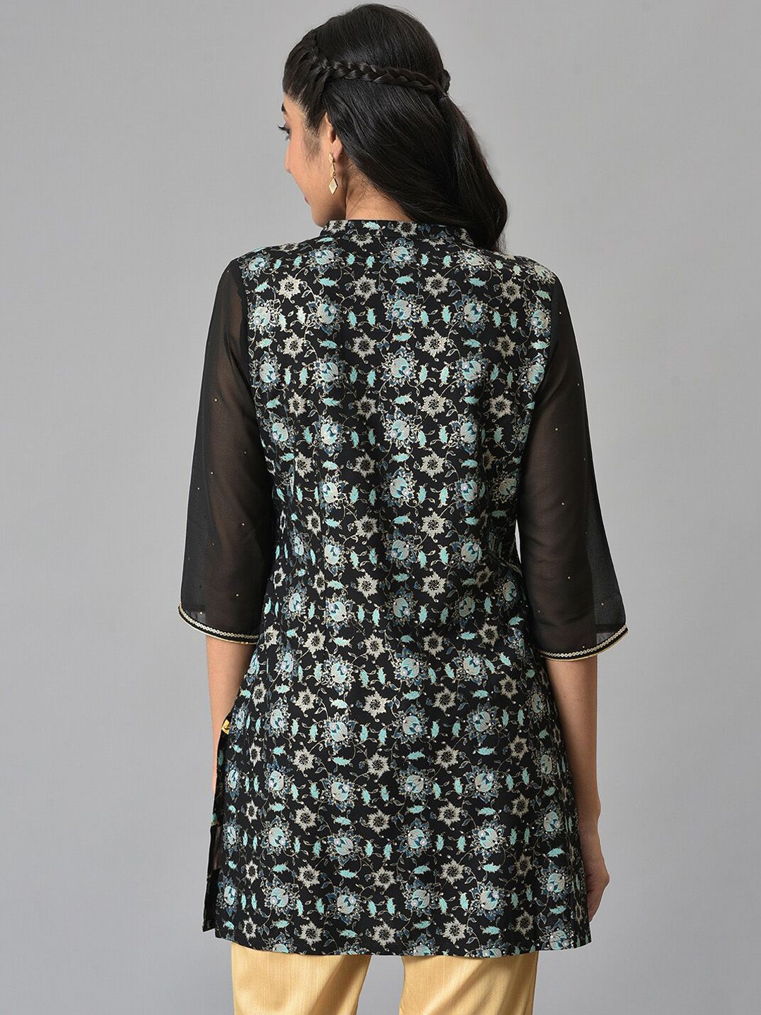 AURELIA Festive Floral Print Kurta