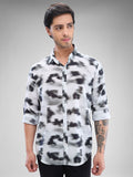 SPYKAR Men Slim Fit Abstract Printed Opaque Spread Collar Casual Shirt