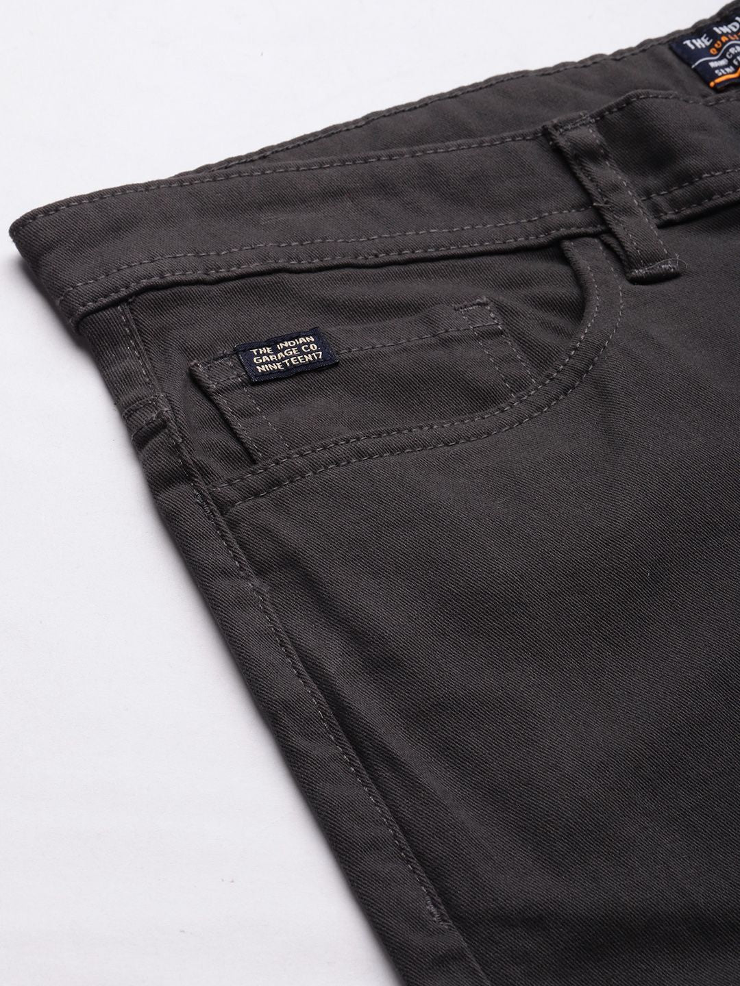 The Indian Garage Co Men Black Slim Fit Chinos