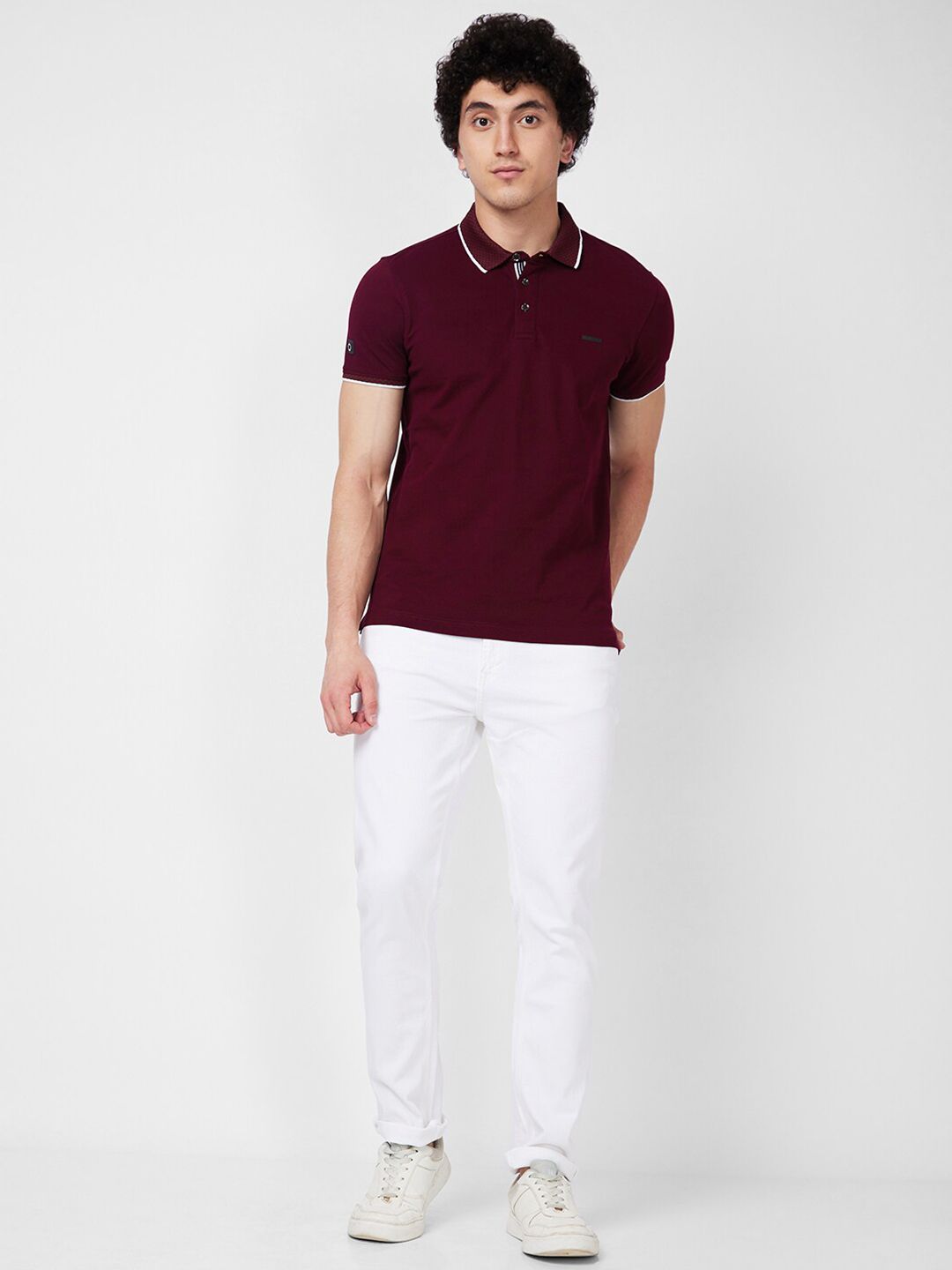 SPYKAR Polo Collar Slim Fit T-shirt