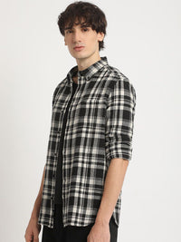 THE BEAR HOUSE Checked Slim Fit Pure Cotton Casual Shirt