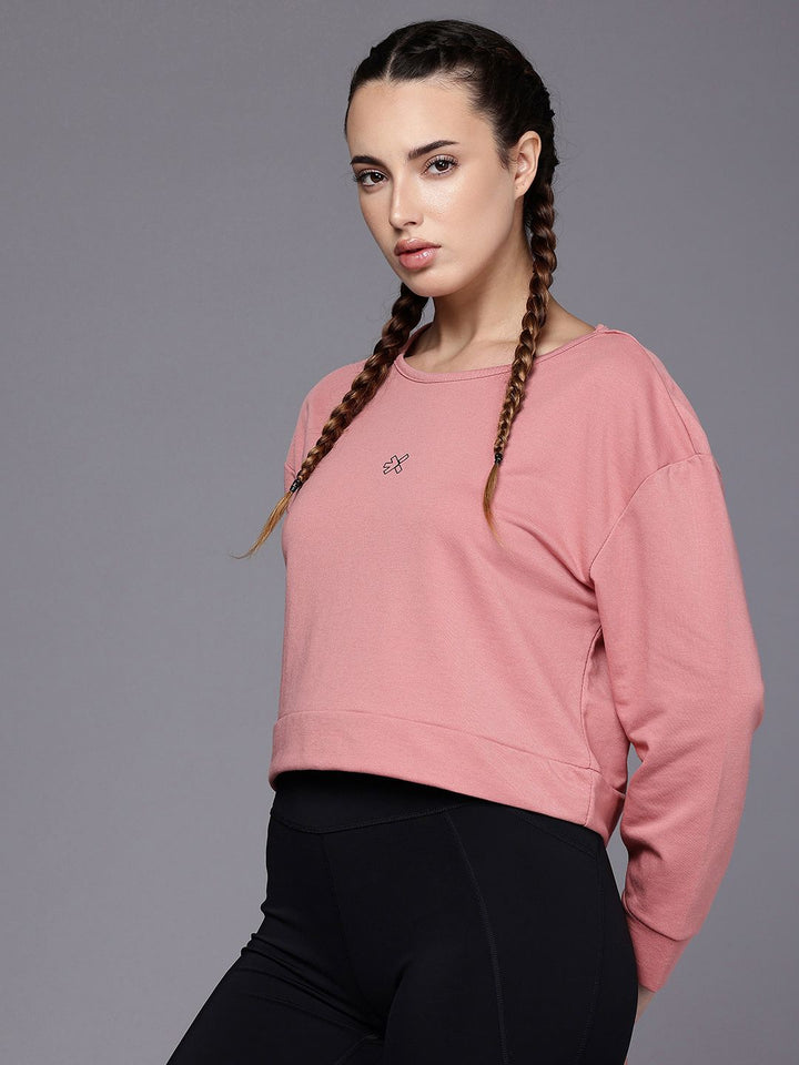 HRX by Hrithik Roshan Sculptflex Typography Printed Training Sweatshirt