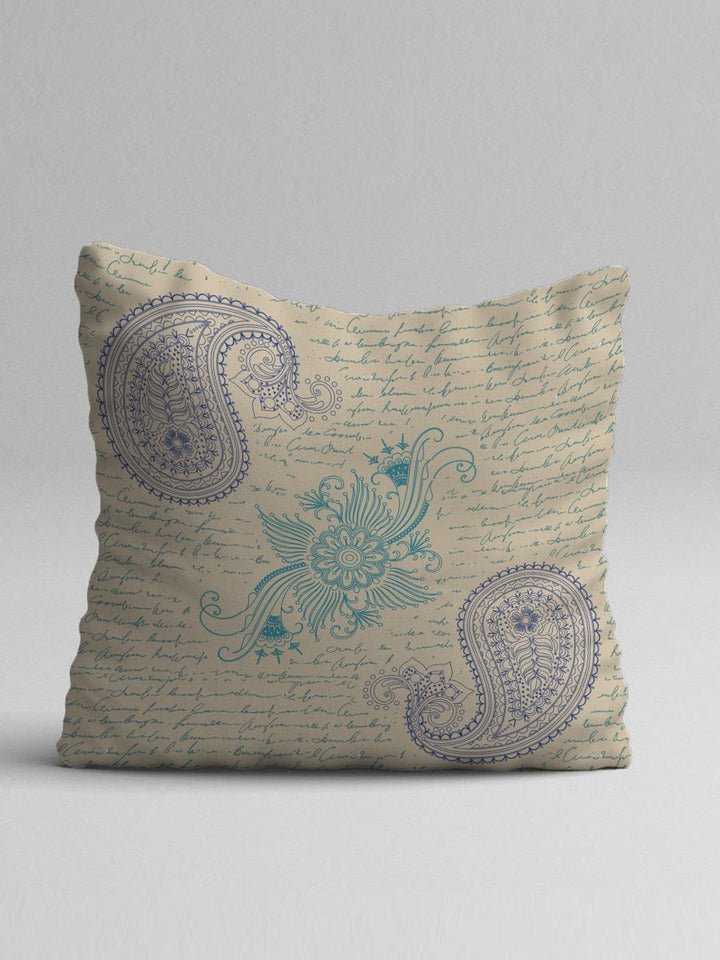 STITCHNEST Set of 5 Teal & Fuchsia Ethnic Motifs Square Cushion Covers