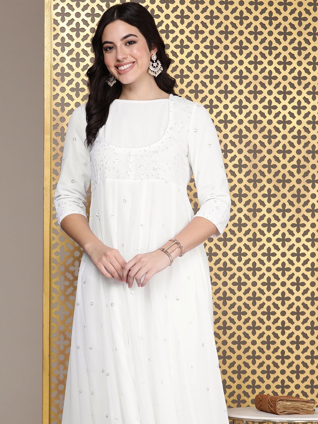 House of Pataudi Jashn Embellished Sequinned Kurta