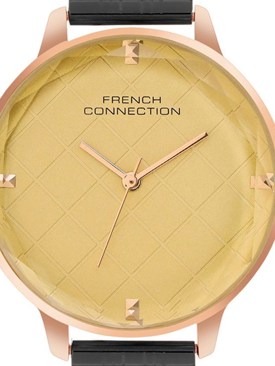 French Connection Women Embellished Dial & Stainless Steel Straps Analogue Watch FCN0100BM