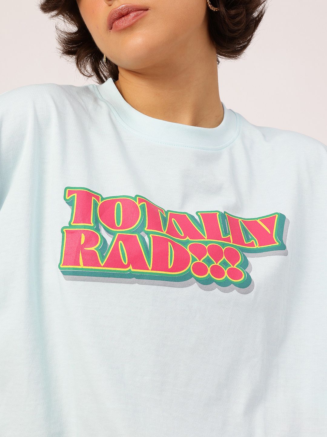 DressBerry Swag Infuser Slang Printed Boxy Crop Tee