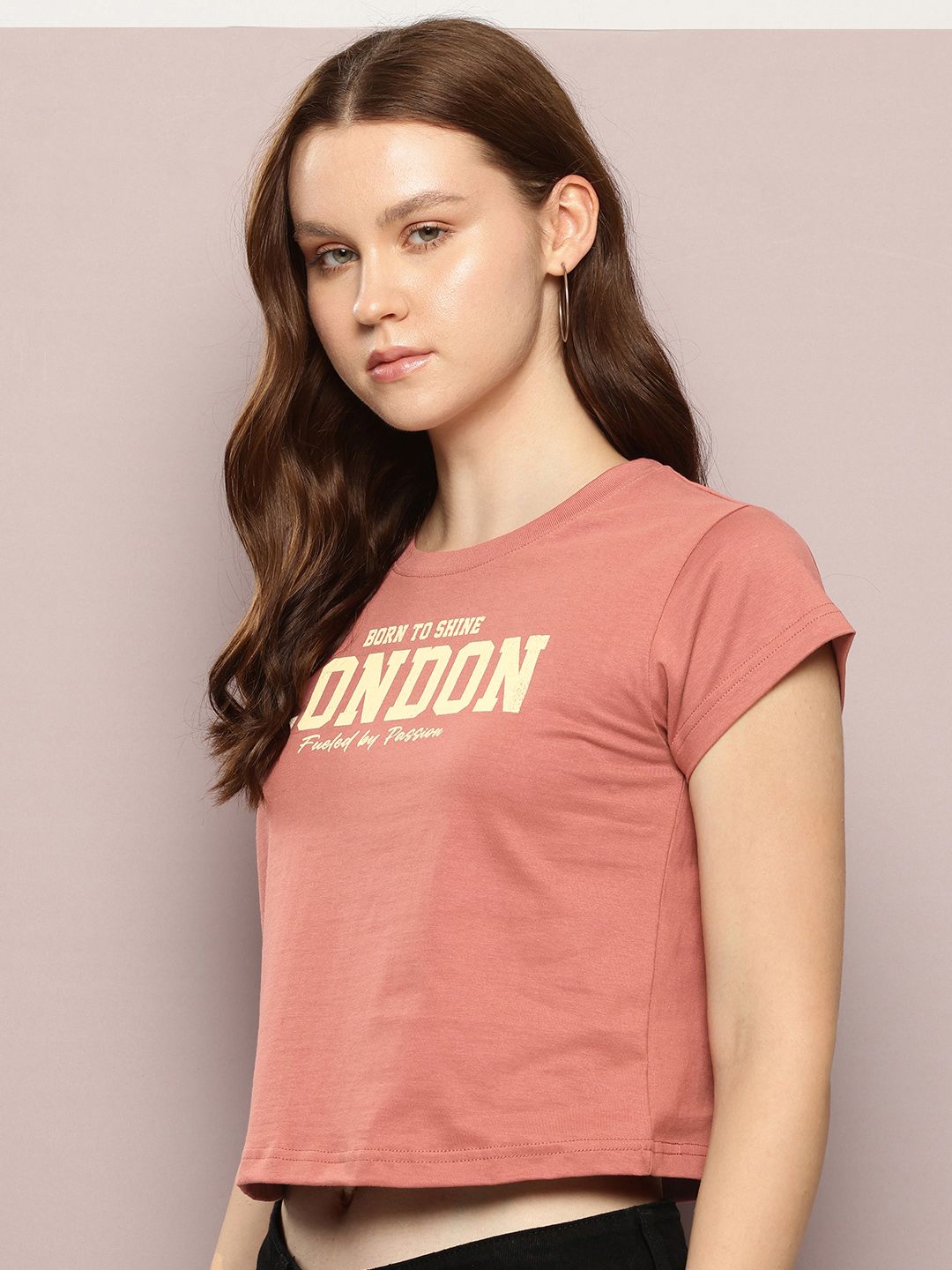 DILLINGER Women Regular Cropped Varsity Printed Tshirt