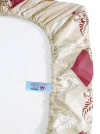 Myntra Elegant Homes Beige Geometric 400 TC Single Bedsheet with 1 Pillow Covers