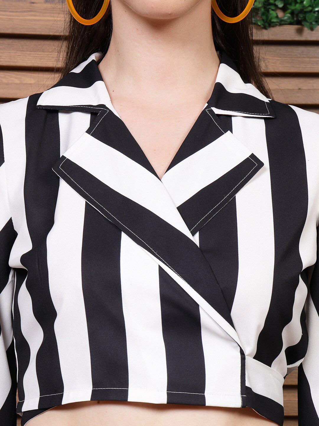 Athena Black Striped Top With Trousers