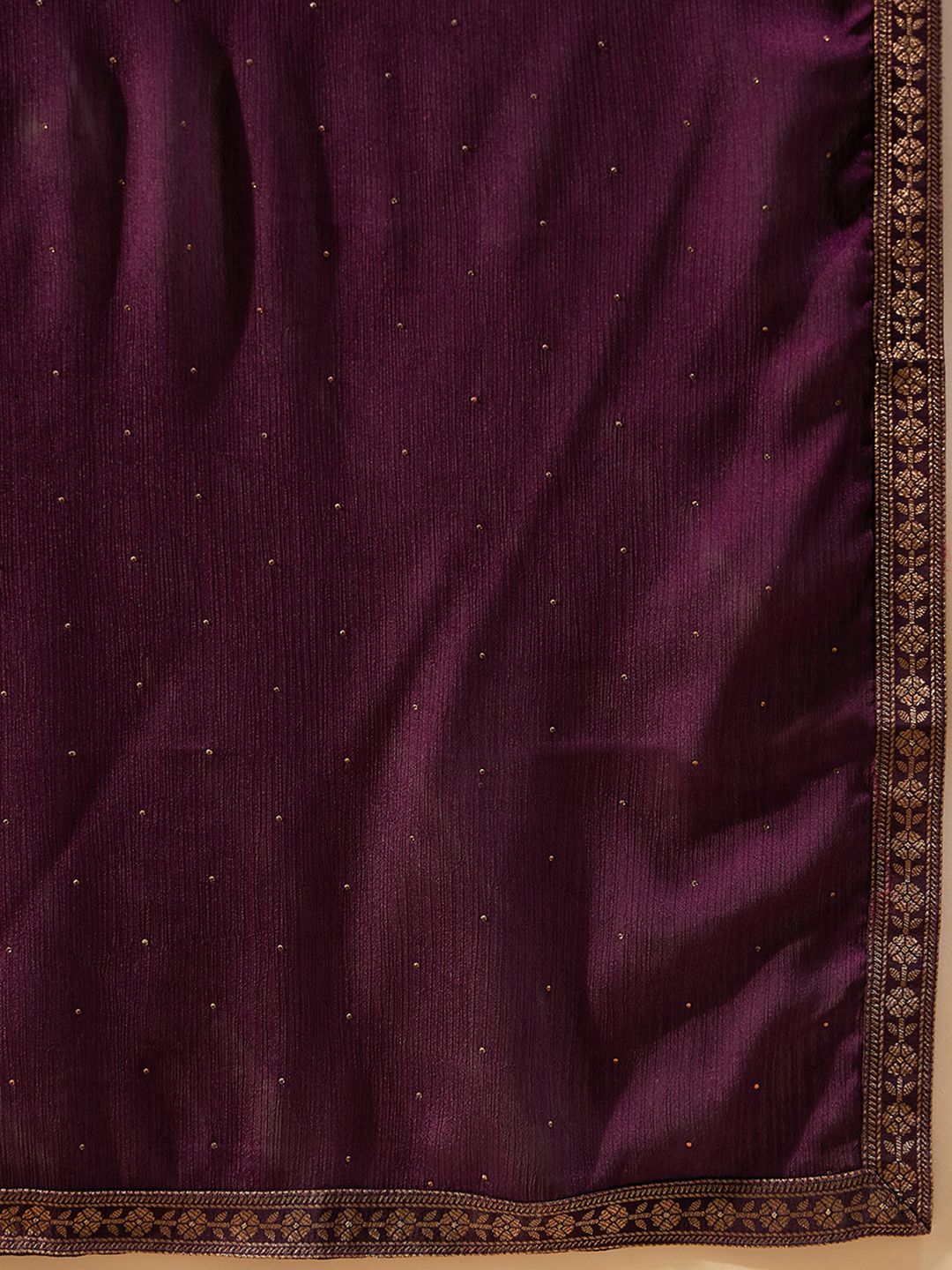 Indo Era Geometric Embroidered Zari Jacquard Straight Kurta With Trousers & Dupatta