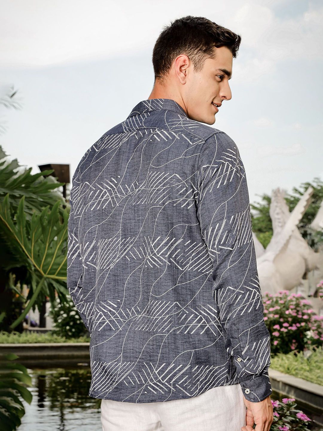 Thomas Scott Men Smart Slim Fit Opaque Printed Casual Shirt