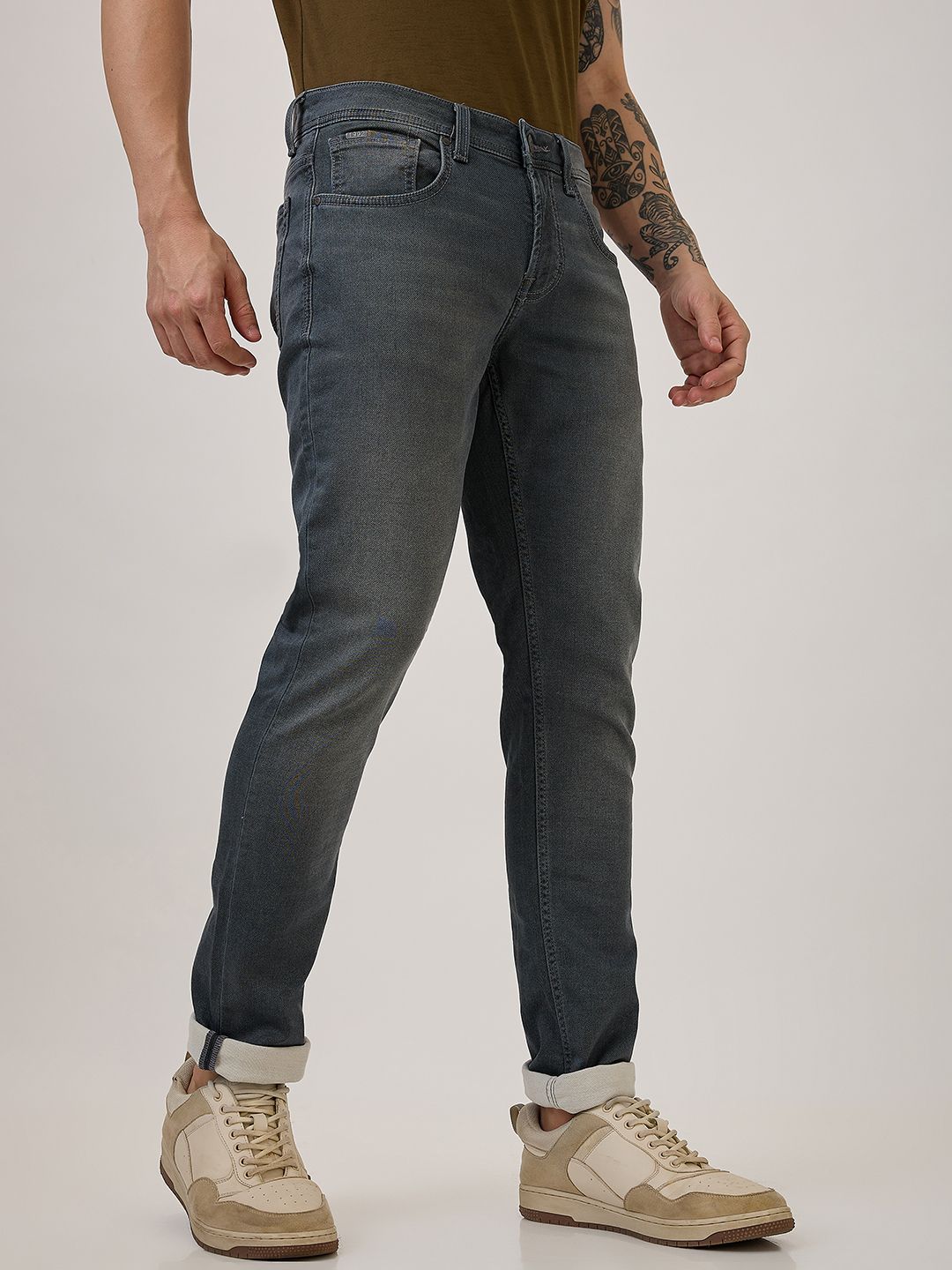 SPYKAR Men Slim Fit Low-Rise Light Fade Jeans