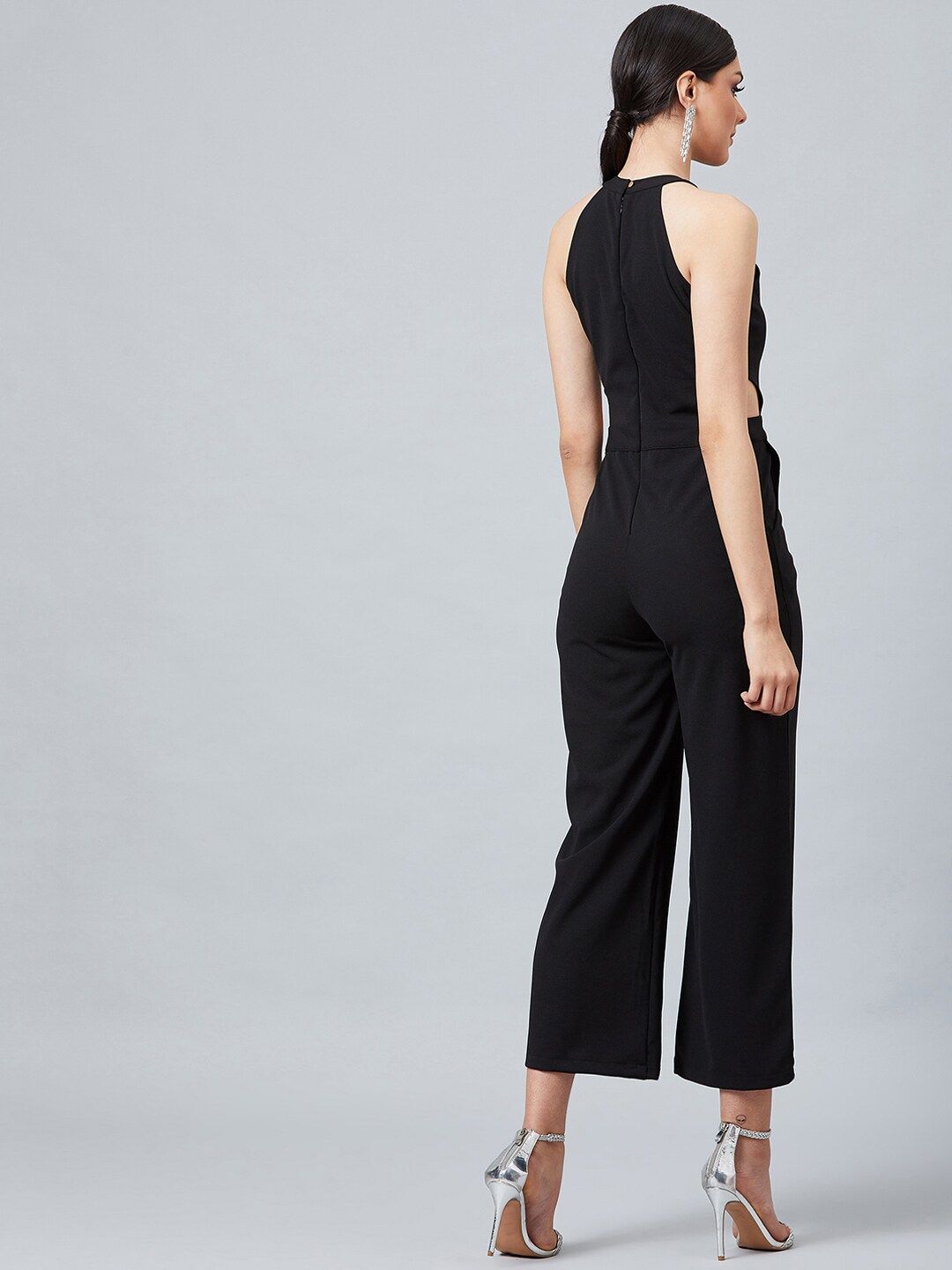 Athena Women Black Solid Basic Jumpsuit