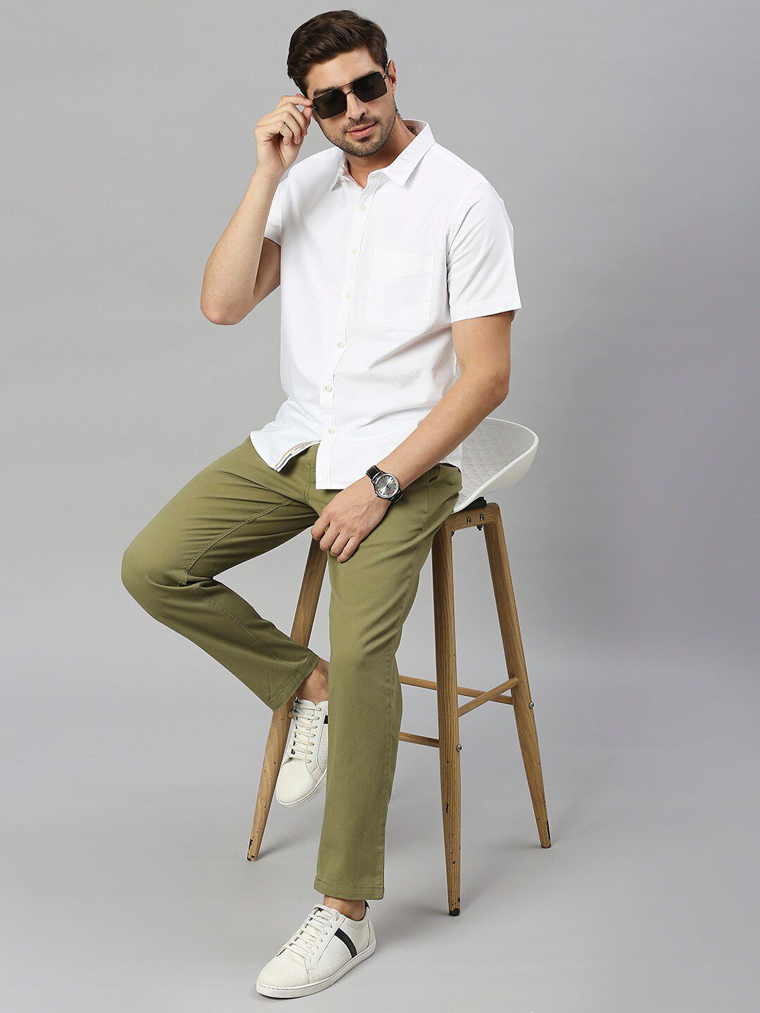 Thomas Scott Pure Cotton Spread Collar Slim Fit Casual Shirt