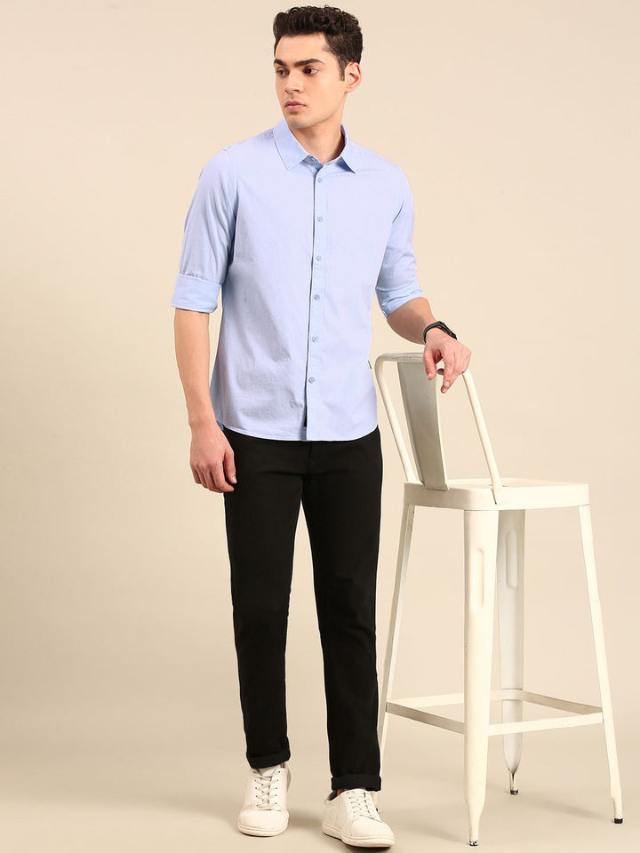 Being Human Pure Cotton Slim Fit Opaque Casual Shirt