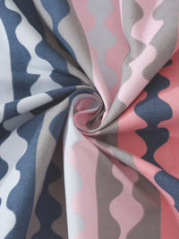 KLOTTHE Pink Chevron Polycotton 300 TC Single Cadar Halus dengan Sarung Bantal-87 x 59 inci