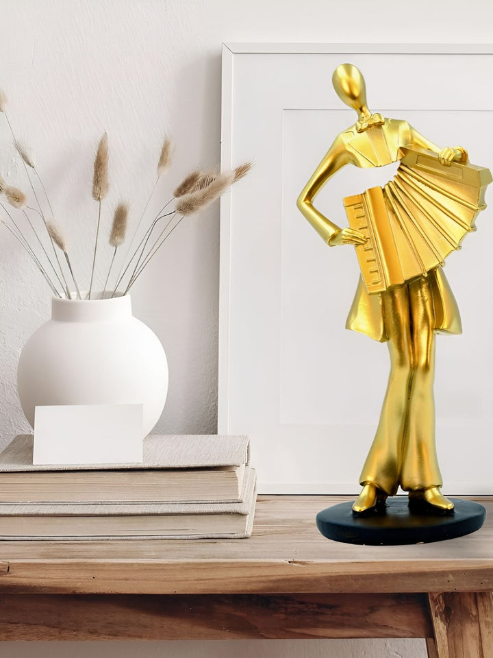 Cortina Resin Golden Sculpture Art Decor Statue for Home Decor