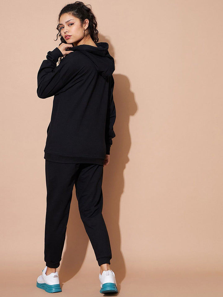 SASSAFRAS BASICS Embroidered Hoodie Long Sleeve Oversized Co-Ords