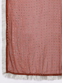 Varanga Ethnic Motifs Zari Embroidered Kurta with Trousers & Dupatta