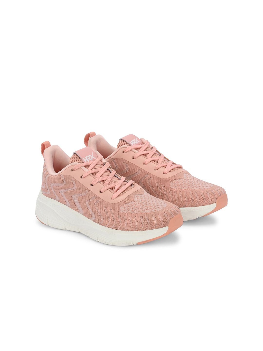 HRX by Hrithik Roshan Women Peach-Coloured & White Mesh Running Shoes