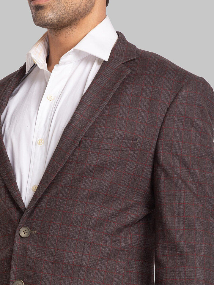 Park Avenue Men Checked Single Breasted Blazers