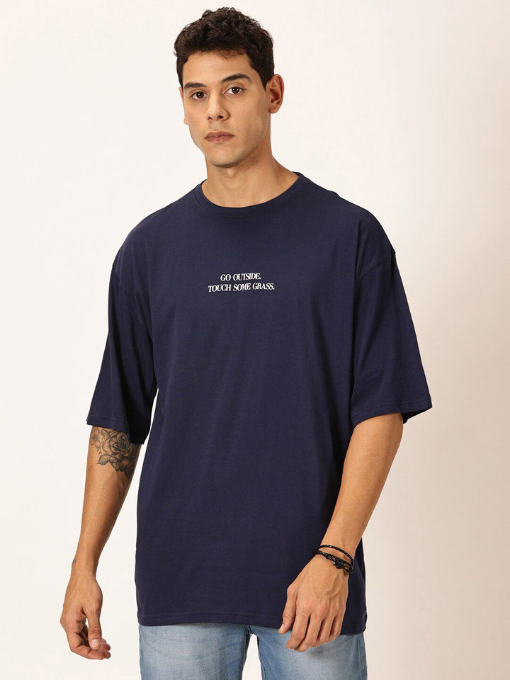 Thomas Scott Round Neck Typography Printed Cotton Oversized T-shirt
