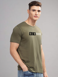 ADRO Men Typography Printed Raw Edge T-shirt