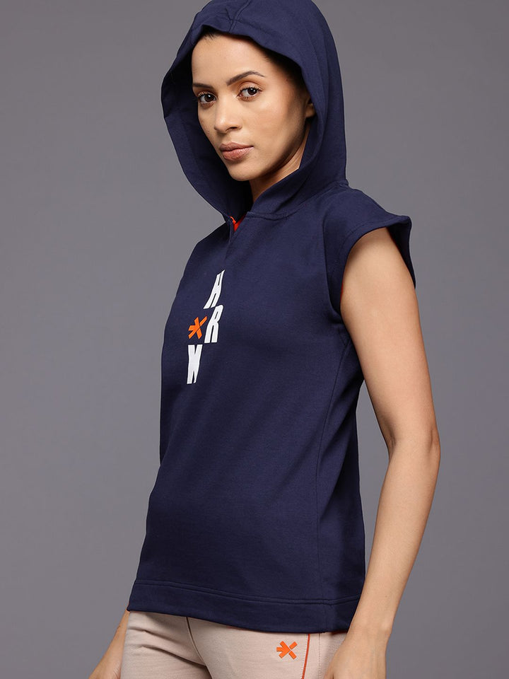 HRX by Hrithik Roshan Printed Hooded Training Sweatshirt