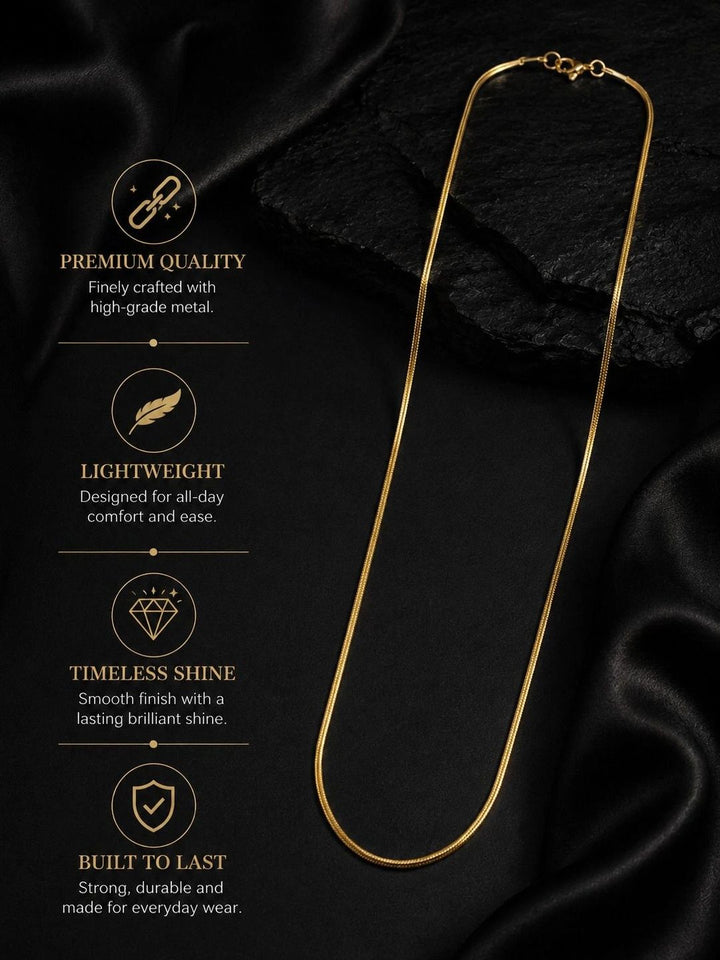 PANASH Men Brass Gold-Plated Chain