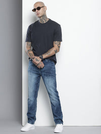 The Indian Garage Co Men Heavy Fade Stretchable Jeans