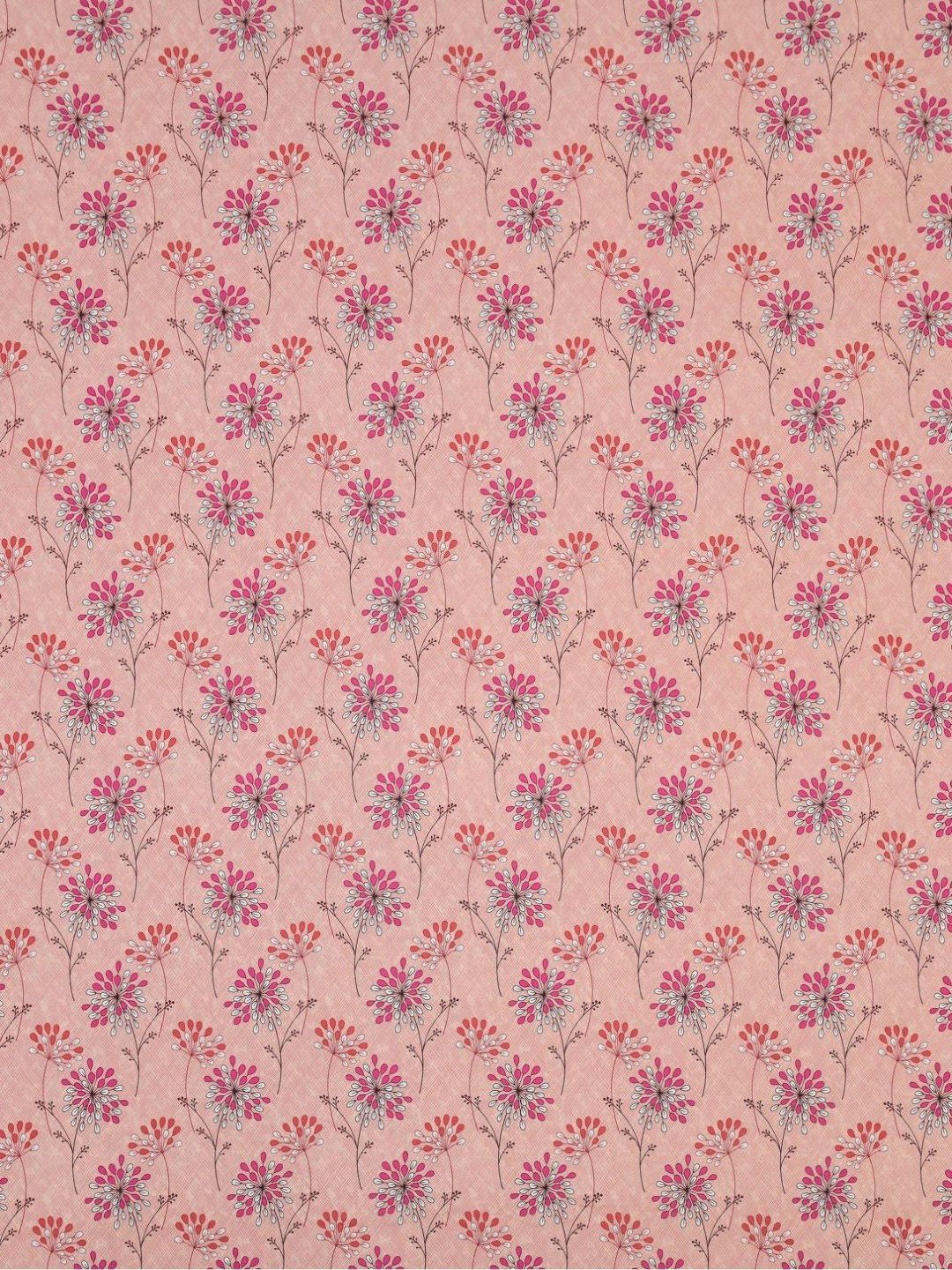 BOMBAY DYEING Red Floral Pure Cotton 120 TC Queen Bedsheet Set 2.24 x 2.54 Mts