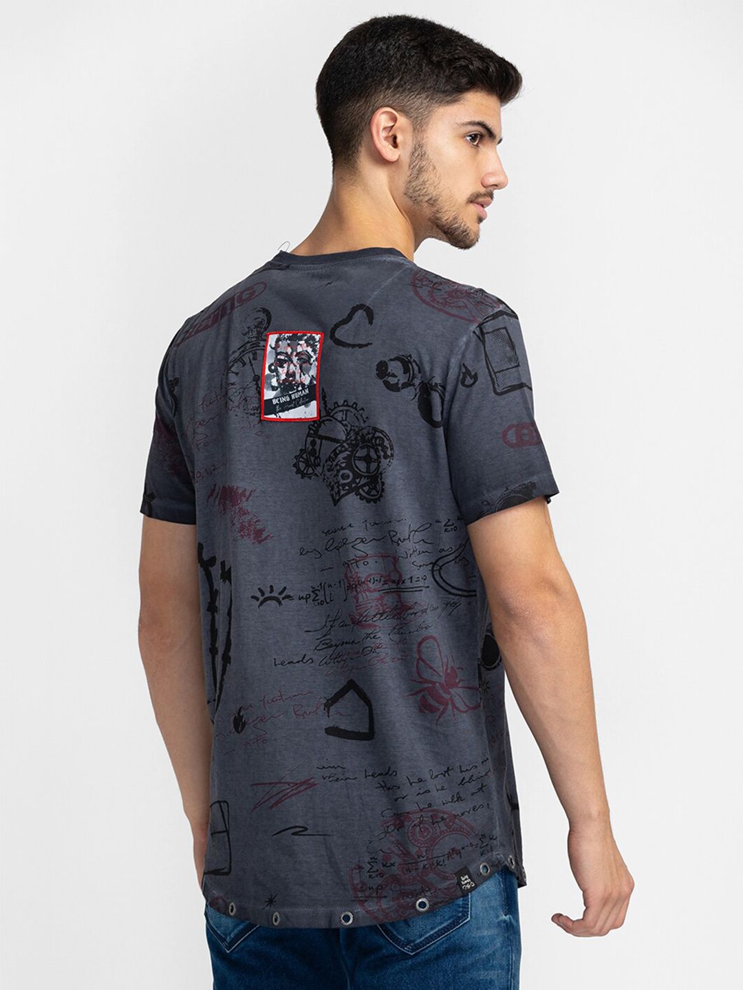 Being Human Graphic Printed Round Neck T-shirt