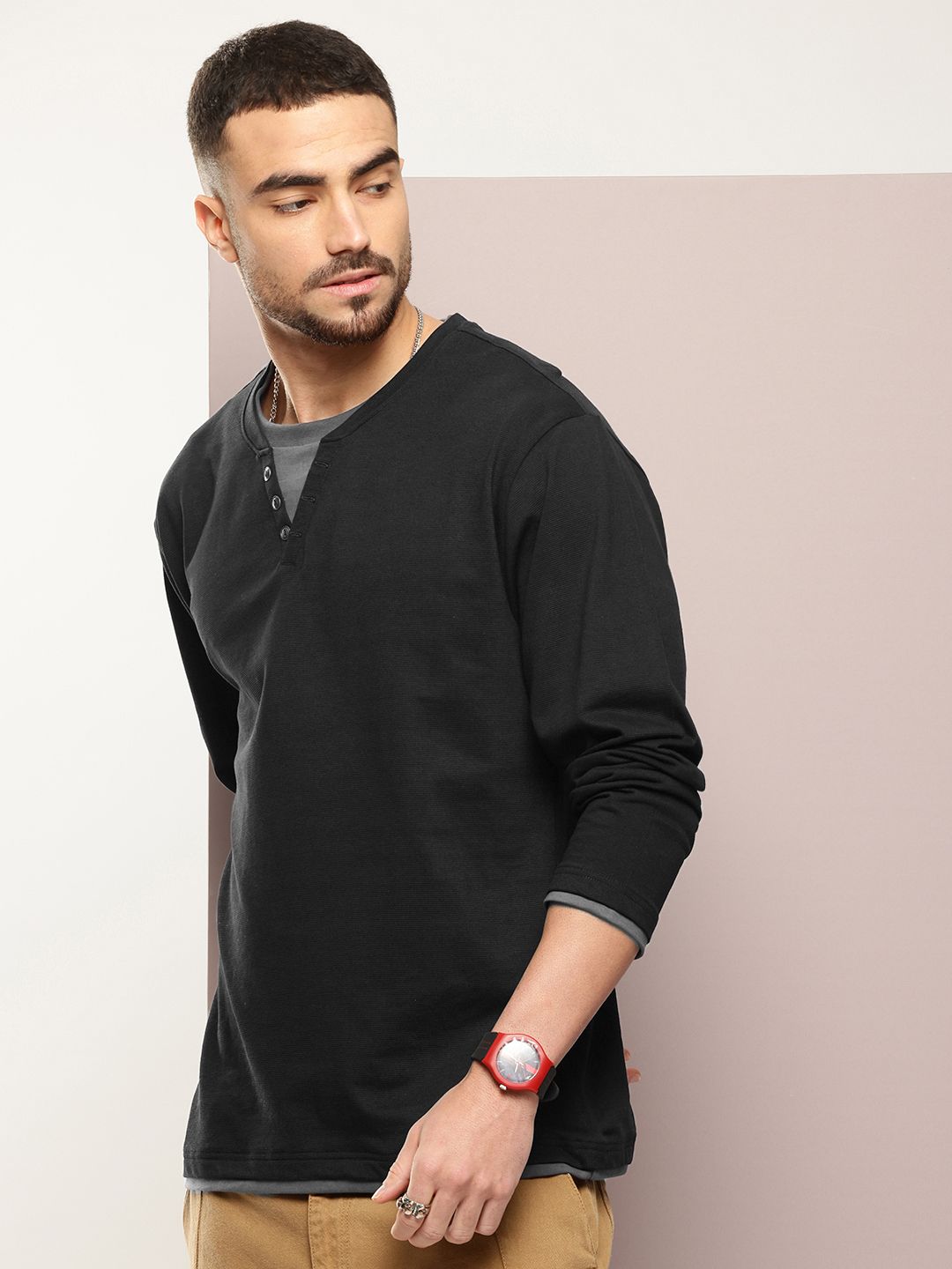 DILLINGER Men Airtex Oversized T-shirt