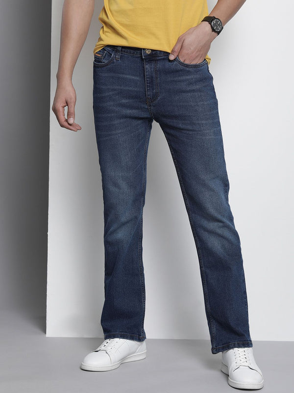 The Indian Garage Co Men Bootcut Light Fade Stretchable Jeans