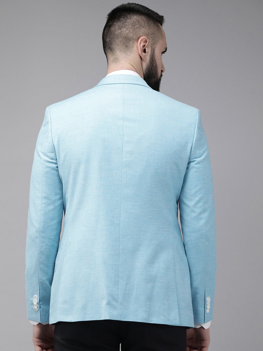 Park Avenue Super Slim Fit Self Design Single-Breasted Formal Blazers