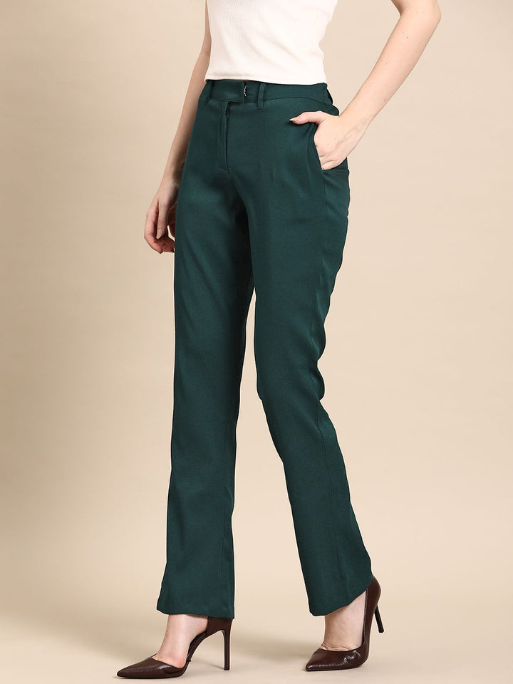 DENNISON Smart Straight Fit High-Rise Trousers