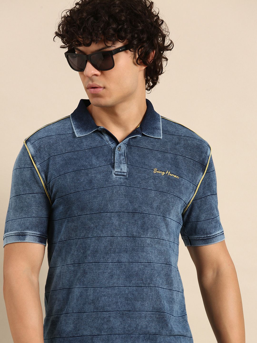 Menjadi t-shirt kapas tulen polo manusia