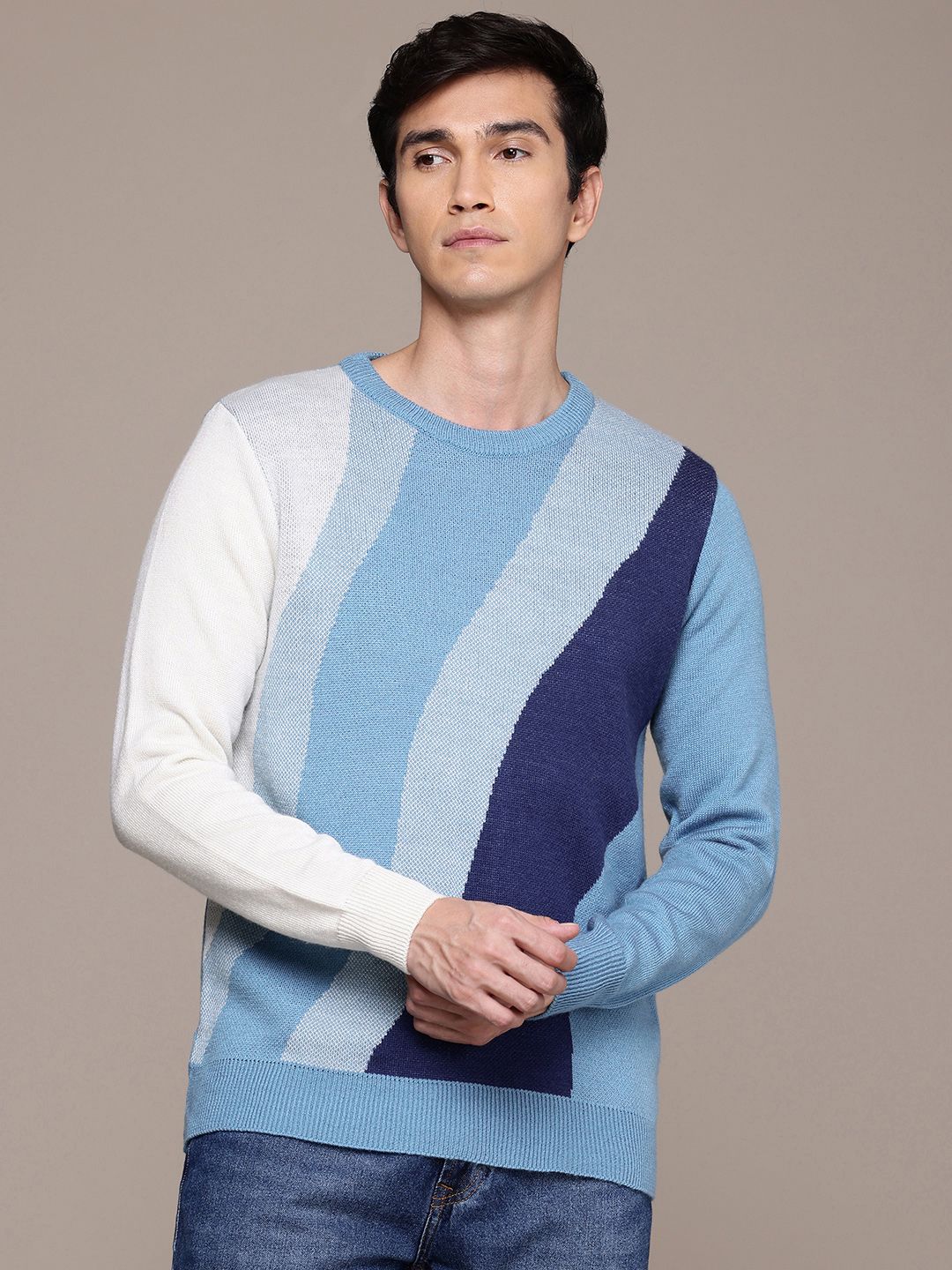 French Connection Colourblocked Pullover Sweaters